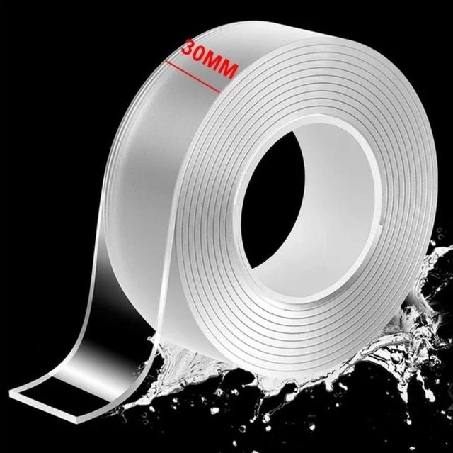 YWZT Home Depot Nano-Klebeband doppelseitig, transparent, wasserdicht und wiederverwendbar, Breite: 30 mm, Länge: 1 m - Bild 1