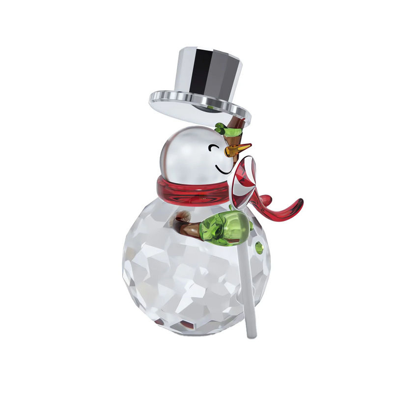 Swarovski Kristallfigur Dulcis Schneemann 5655434 in Weiß, Rot und Grün als Weihnachtsdekoration aus Glas - Bild 2