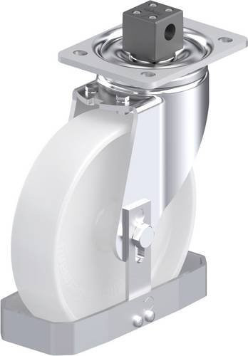 Blickle Stahlblech-Lenkrolle LH-PO 200G-CS13-FS in Weiß mit 200 mm Rad-Durchmesser und 600 kg Tragfähigkeit - Bild 1