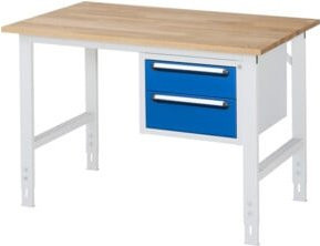 Rau Arbeitstisch Tom KM03 höhenverstellbar mit B-Platte, Mehrfarbig, B: 125 cm, T: 80 cm, H: 76-108 cm - Bild 1