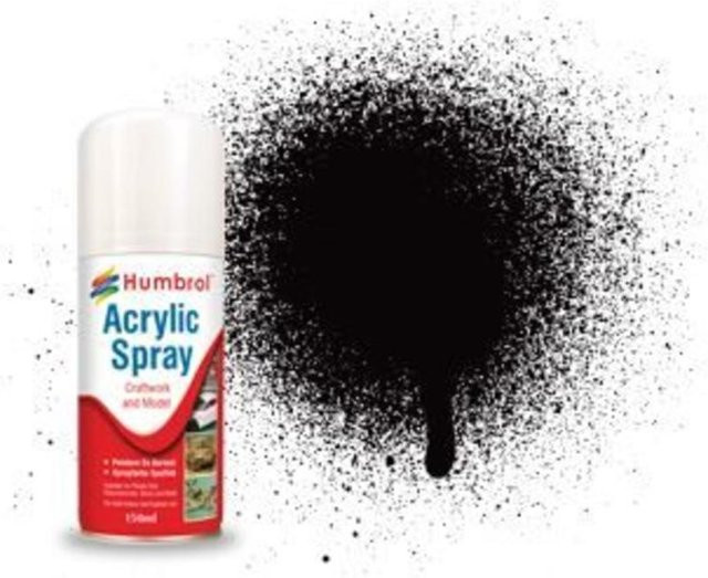 Humbrol Acryl-Spray Schwarz seidenmatt - Bild 1