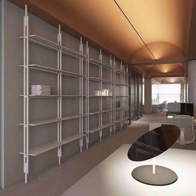 OAKCIA Bücherregal in Weiß, minimalistisches Metallregal für Büro und Wohnzimmer mit offenem Design - Bild 1