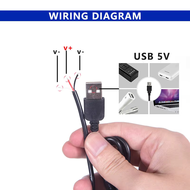 Lebeisenf USB LED Streifenlicht-Set Multicolor, dimmbar mit 4-Tasten-Dimmer, 120 LEDs/m, CCT 3000K - 6000K, Schwarz - Bild 3