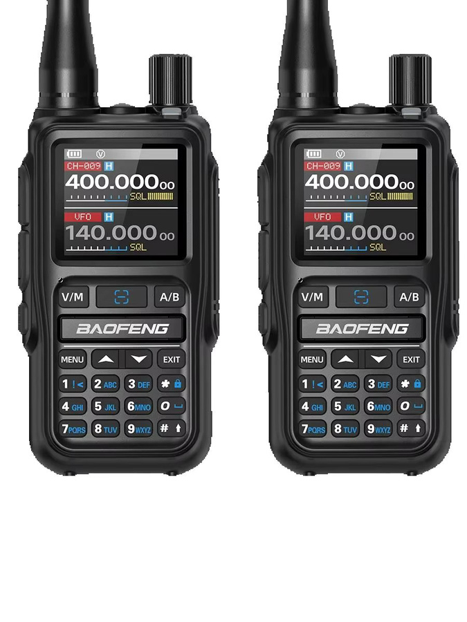 Baofeng UV-5R Mini Walkie Talkie Set mit Bluetooth und USB-C, 2er Pack, Schwarz und Grau - Bild 7
