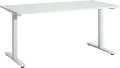 Schäfer Shop Select Schreibtisch Start Off mit T-Fuß in Lichtgrau, B/T/H: 160 x 80 x 73,5 cm - Bild 1