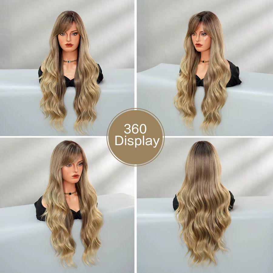 NAMM Perücke, langwellig, blond, lockig, Damen - Bild 2