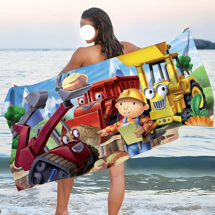Schnelltrocknendes Handtuch von Shanika Chen mit Cartoon-Design, ideal für Strand, Pool und Reisen, Mehrfarbig, Breite: 30 cm, Höhe: 60 cm - Bild 2