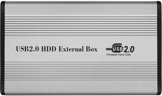TOMTOP JMS USB 2.0 zu IDE Festplattengehäuse für 2,5 Zoll Festplatten in Silber - Bild 1