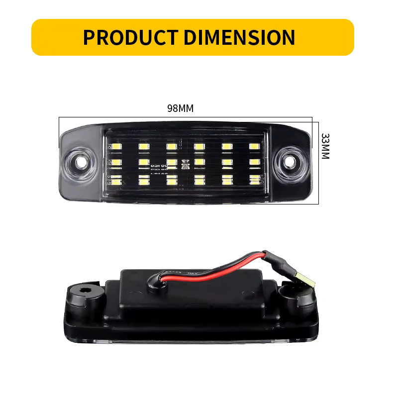 APMATAUTO 2er-Set LED Kennzeichenleuchten Weiß 12V mit 18 SMD LEDs für Kia Sportage ab 2010, Hyundai Kona ab 2017 und i40 CW ab 2011 - Bild 5