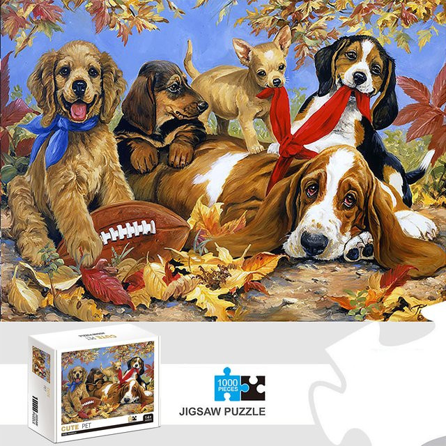Süße Haustier-Welpen-Puzzles, 1.000 Teile, ab 14 Jahren - Bild 1