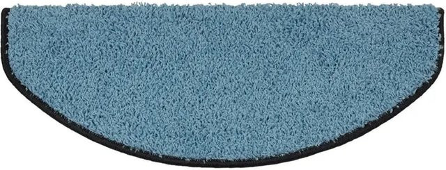 KARAT Shaggy Stufenmatte Sphinx Hochflor Hellblau Halbrund B: 65 cm, T: 23,5 cm - Bild 1