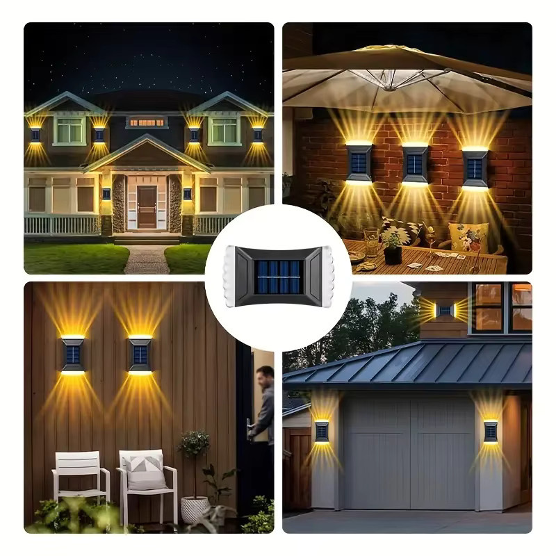 ledcbet Solar LED Wandlampe mit Bewegungssensor, Kaltweiß, für Garten, Terrasse und Treppen - Bild 6