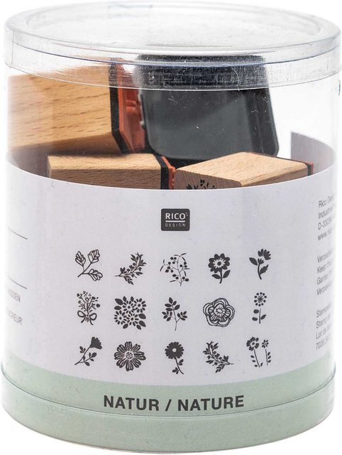 Rico Design Paper Poetry Stempelset Blumen 2x2 cm - Bild 2