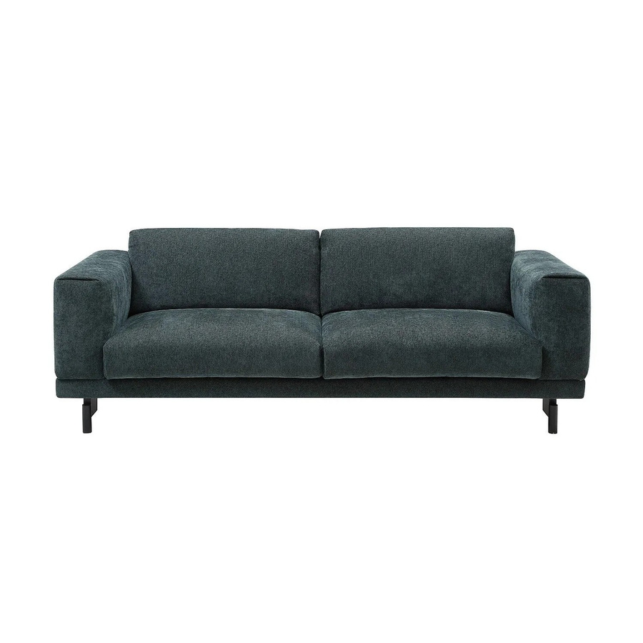 Dembola Sofa Grün mit Chenille-Stoff und Holzrahmen, Breite: 220 cm - Bild 2