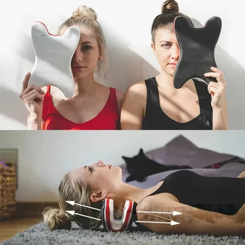 U-förmiges Nackenkissen aus EVA-Schaumstoff zur Dehnung der Halswirbelsäule und Entspannungsmassage - Bild 4