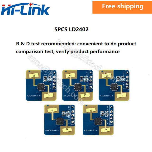 Bibikoo LD2402 24G Millimeterwellen-Bewegungssensor Radar-Modul zur Körperanwesenheitserkennung mit GPIO und UART in Blau - Bild 1