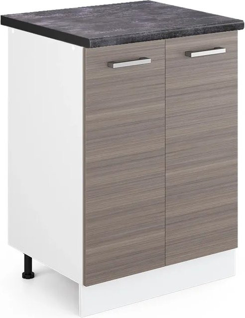 Vicco R-Line Küchenunterschrank Küchenkommode Grau Weiß Anthrazit B: 60 cm, H: 81,6 cm, T: 60 cm - Bild 1