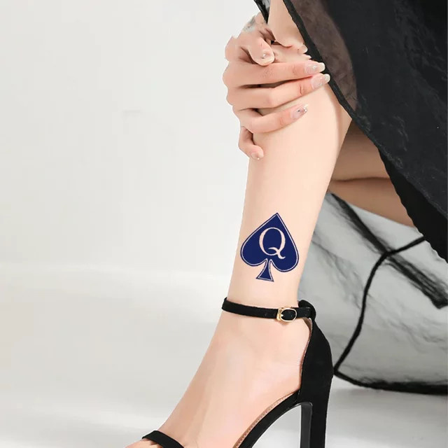 Spade Q Tattoo-Aufkleber, temporär, wasserdicht - Bild 1