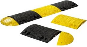 Schake Bodenschwelle aus Recycling-Material, Mittelstück, schwarz, Höhe: 6 cm - Bild 1