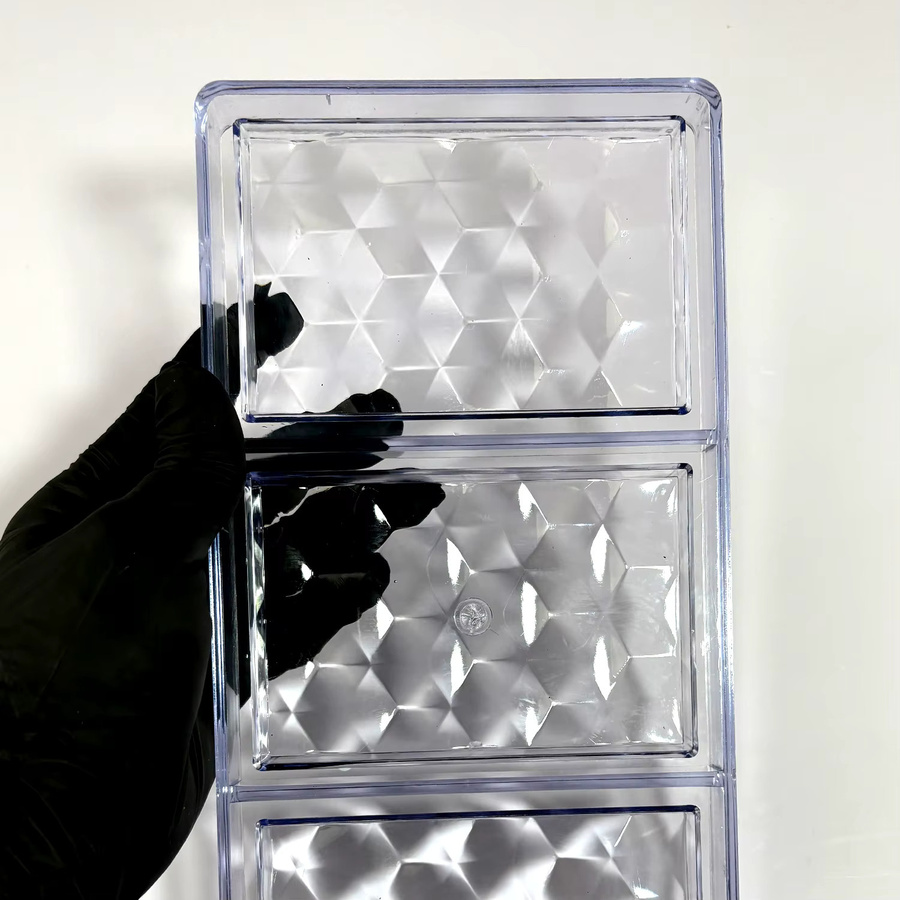 ALICAKE 3D Schokoladenform aus Polycarbonat in Transparent, rechteckige Bonbonform für Backen und Konditorei - Bild 3