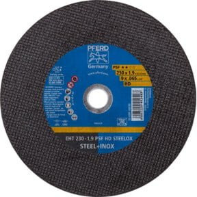 PFERD Trennscheibe EHT Universallinie PSF HD STEELOX für Stahl und Edelstahl, Farbe: Grau, Durchmesser: 230 mm, Dicke: 1,9 mm, Bohrung: 22,23 mm - Bild 1