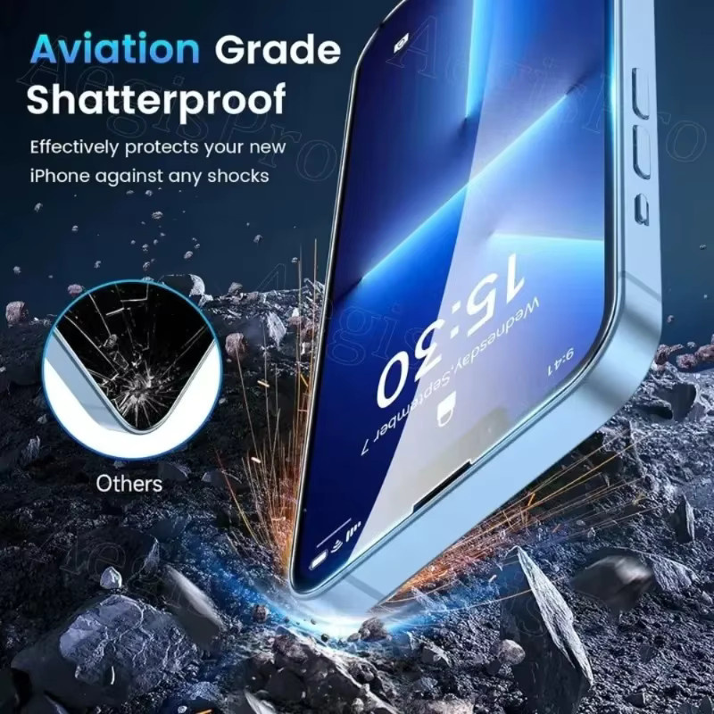 ZMZE 5er Pack Displayschutzfolie aus gehärtetem Glas für iPhone 13 14 Pro Max und iPhone 13 Mini, transparent, kratzfest und bruchsicher - Bild 4