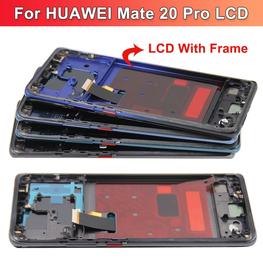 LCD Display mit Rahmen für Huawei Mate 20 Pro LYA-L09 LYA-L29 Touch Screen in Schwarz - Bild 2