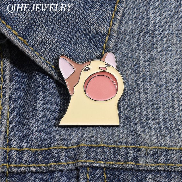QIHE JEWELRY Brosche Katze, Emaille, Bunt, Kinder - Bild 1
