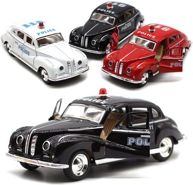 MINI AUTO Modellauto, 1:32, Polizei, Feuerwehr, Metall, Weiß - Bild 1