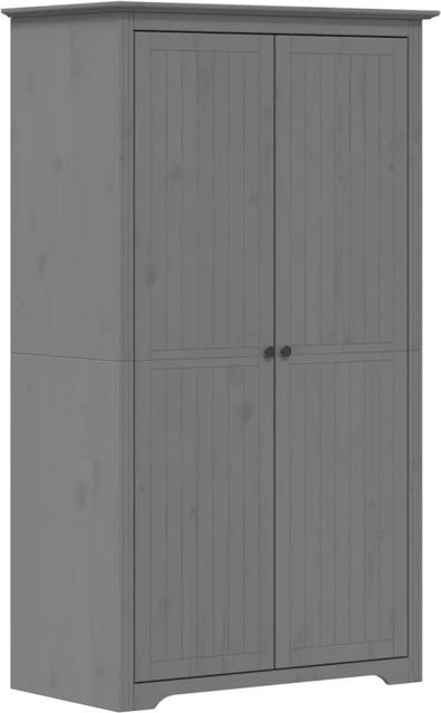 vidaXL Kleiderschrank BODO aus Massivholz Kiefer in Grau, B/T/H: 101 x 52 x 176,5 cm - Bild 1