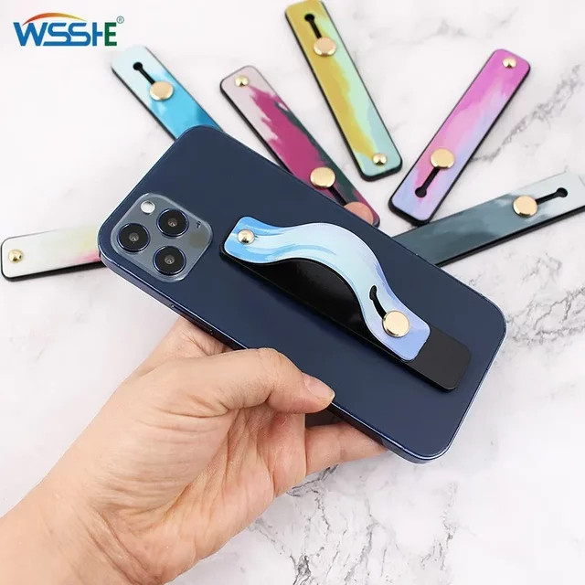 HTHwish Universal Handgelenk-Band Telefonhalter mit Finger Grip und Handy-Ständer für iPhone, Samsung und Huawei in Multicolour - Bild 1