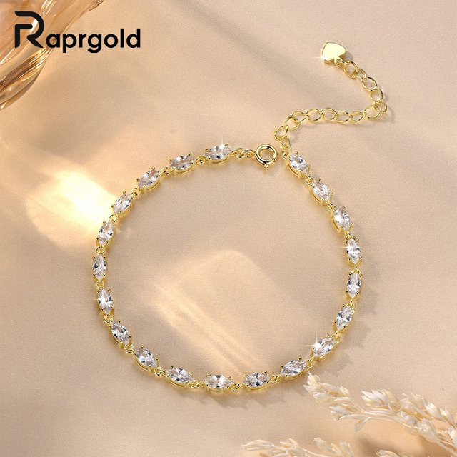 RAPRGOLD Tennisarmband, 14K Gold Filled, Zirkonia, Damen - Bild 1