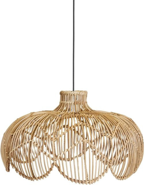 PR Home Belle Außenleuchte im Boho-Stil aus Rattan, Beige/Holz, rund, E27 - Bild 1