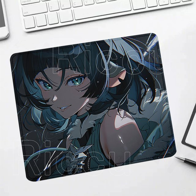 Mauspad Zenless Zone Zero ZZZ Hoshimi Miyabi und Ellen Jane Motiv in Multicolor mit HD-Druck und Overlock-Rand - Bild 1