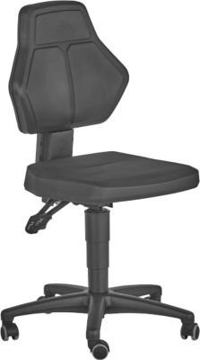 Bimos Arbeitsdrehstuhl Allrounder ohne Armlehnen aus Kunstleder in Schwarz mit Rollen - Bild 1