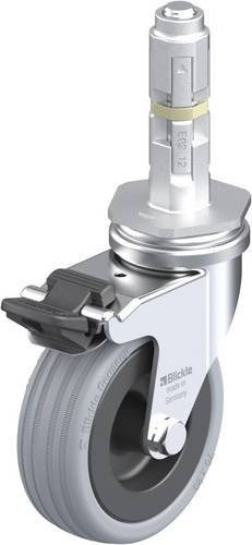Blickle LRA-VPA 75G-FI-E02 Lenkrolle mit Feststeller in Schwarz, Silber und Grau, Rad-Durchmesser: 75 mm, Tragfähigkeit: 60 kg - Bild 1