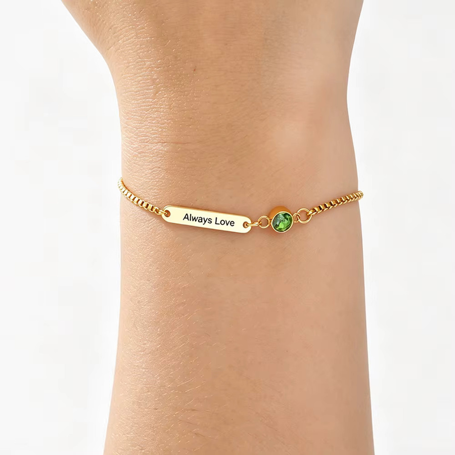 Armband Edelstahl, Personalisiert mit Gravur, Damen - Bild 1