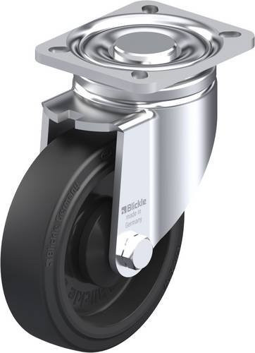 Blickle Lenkrolle LH-POEV 125K-1 in Schwarz und Grau mit Schraubbefestigung aus Stahl, Rad-Durchmesser: 125 mm, Tragfähigkeit: 250 kg - Bild 1