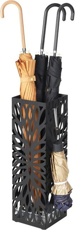 Songmics Regenschirmständer Patsy aus Stahl in Schwarz, B/T/H: 15,5 x 15,5 x 41 cm