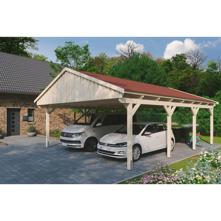 Skan Holz Carport Fichtelberg aus Fichte Leimholz in Beige, B/T: 618 x 808 cm, Höhe: 362 cm - Bild 2