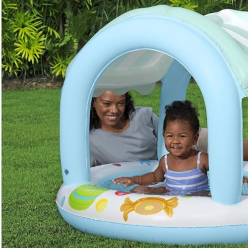 Bestway Süßwarenladen Aufblasbarer Kinderpool mit Wasserspiel und Sonnenschutz, Mehrfarbig, Durchmesser: 104 cm, Höhe: 84 cm - Bild 3