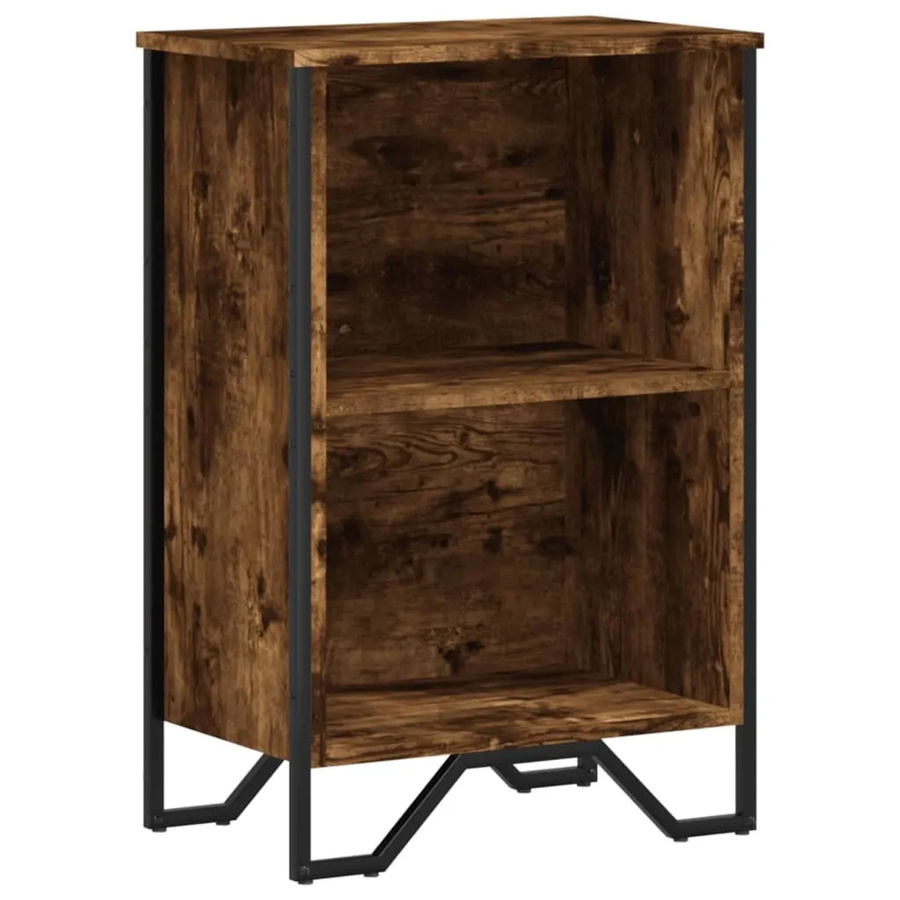 vidaXL Bücherregal modern in Braun aus MDF und Metall, B/T/H: 50 x 31 x 74,5 cm - Bild 2