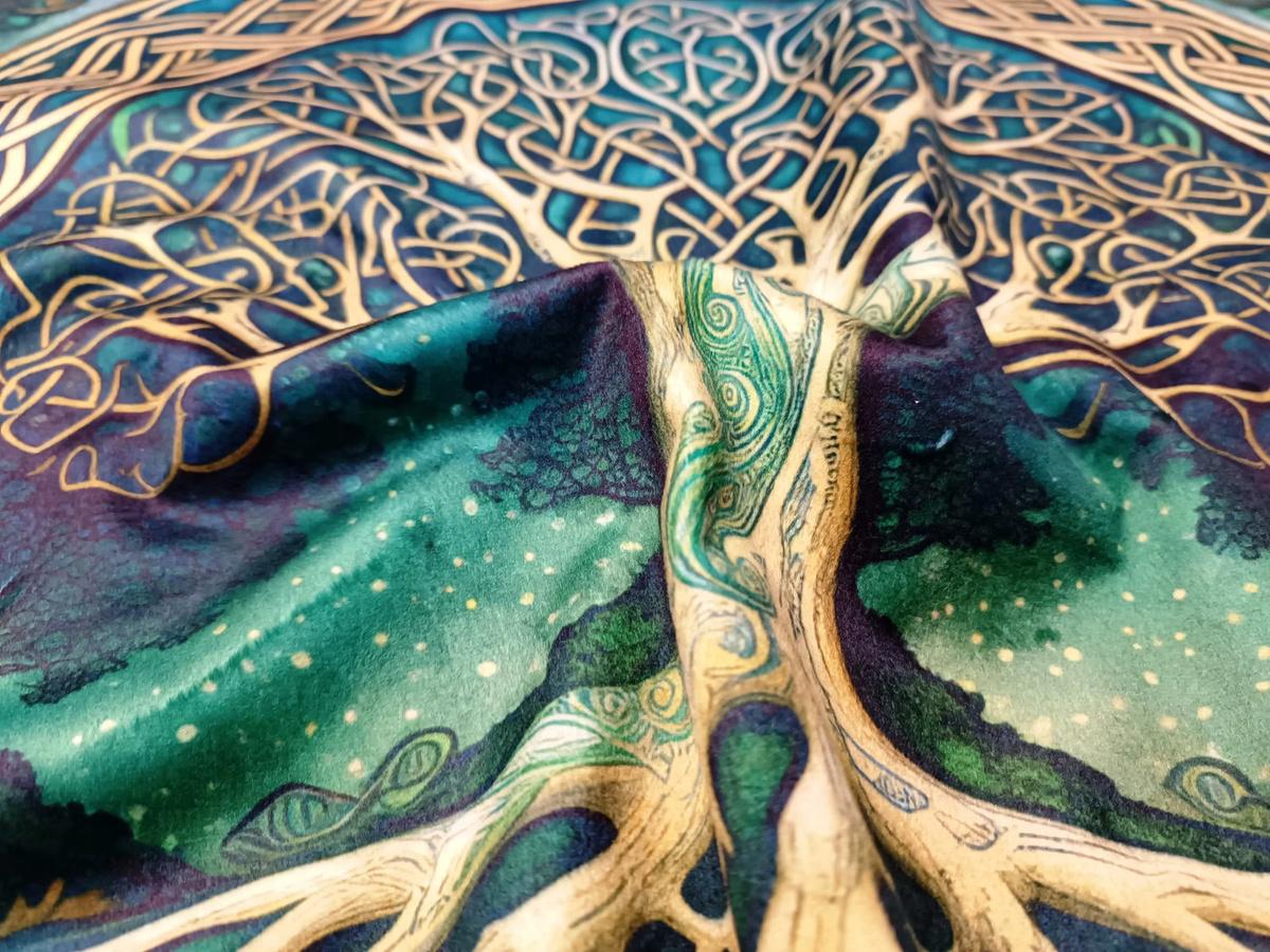 VIKAMA Celtic Tree of Life Tarot-Tischdecke, ethnische Altartuch im nordischen Stil, mehrfarbig - Bild 2