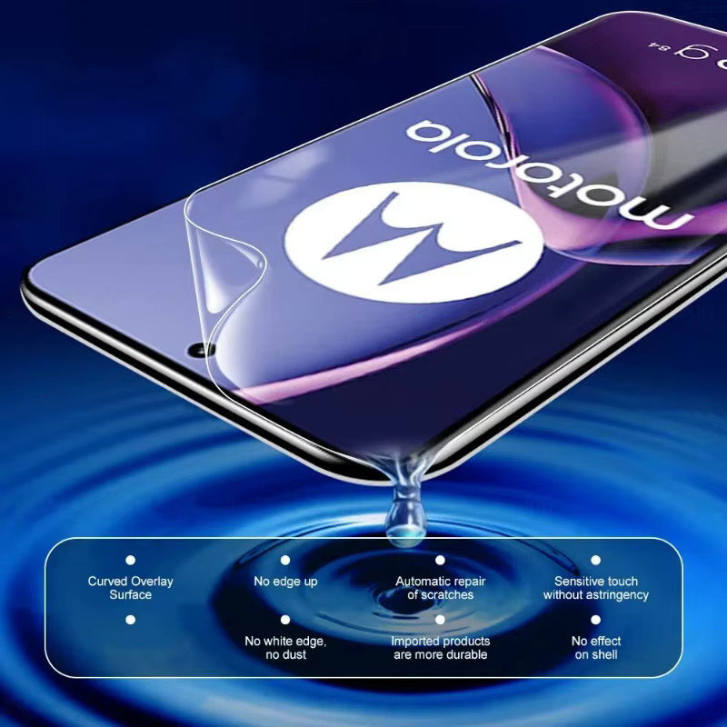 3er Pack Hydrogelfolie Displayschutzfolie transparent für Motorola Edge 50 Ultra Fusion 50 40 Neo sowie Moto G04s G24 G34 G35 G54 G55 G84 G85 - Bild 5