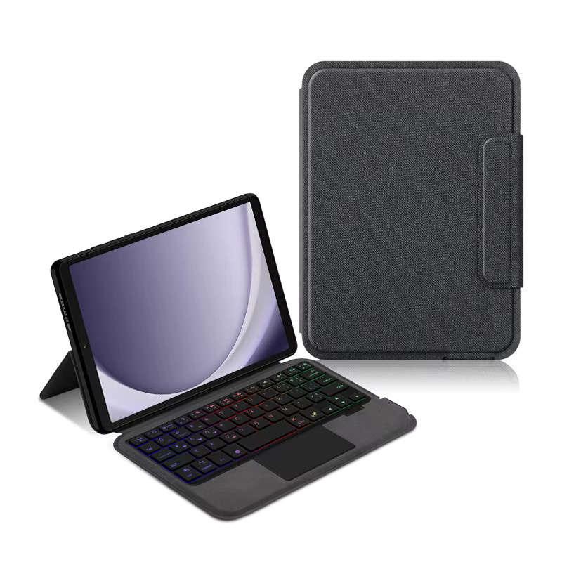 AJIUYU Magic Keyboard Hülle für Samsung Galaxy Tab A9 8,7 Zoll Smart Cover in Schwarz für SM-X110 SM-X115 SM-X117 - Bild 2