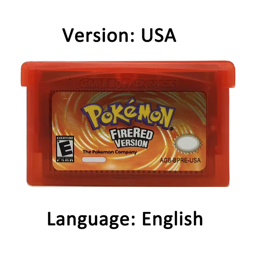 Pokemon GBA Videospiel Cartridge für 32-Bit-Konsolen mit Shiny Label für Emerald, FireRed, LeafGreen, Ruby und Sapphire - Bild 2