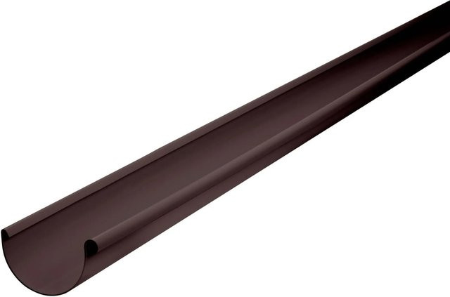 Inefa Dachrinne Halbrund aus PVC in Dunkelbraun, Länge: 200 cm, Nennweite: 150 mm - Bild 1