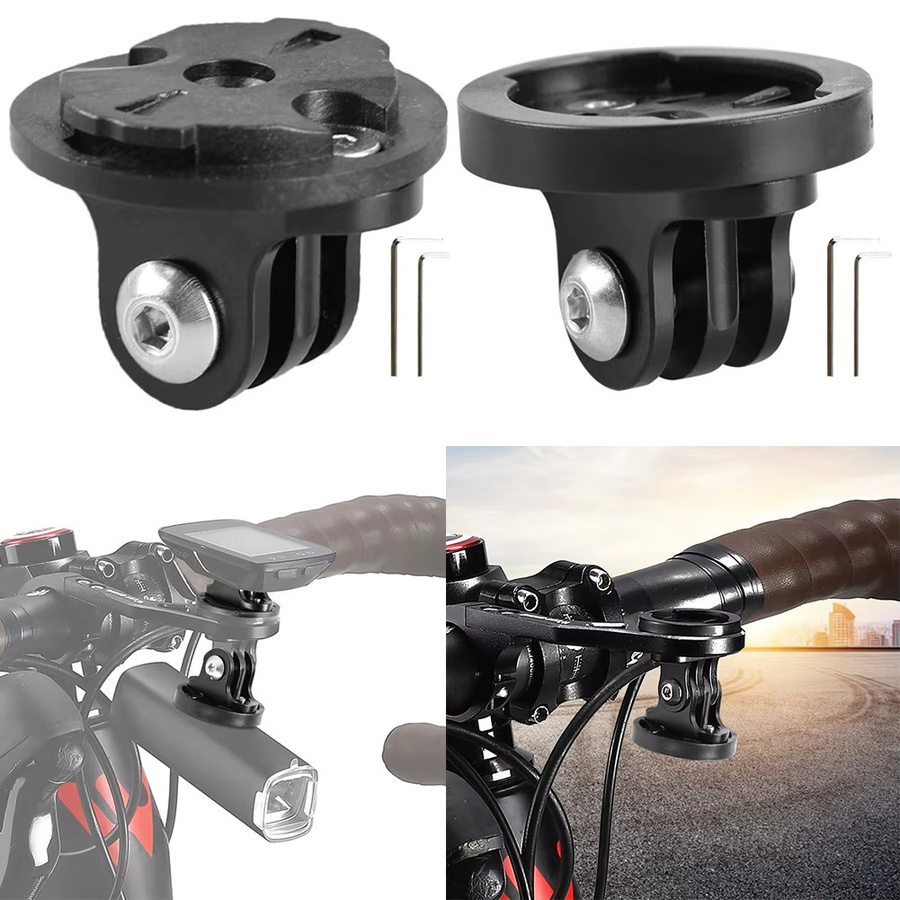 Fahrrad-Kamerahalterung Adapter aus Aluminiumlegierung in Schwarz für GoPro und Fahrradcomputer - Bild 4