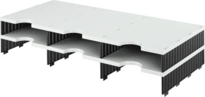 styro Sortierstation styrodoc Standard Anbaueinheit DIN C4 aus Polystyrol in Grau/Schwarz - Bild 1