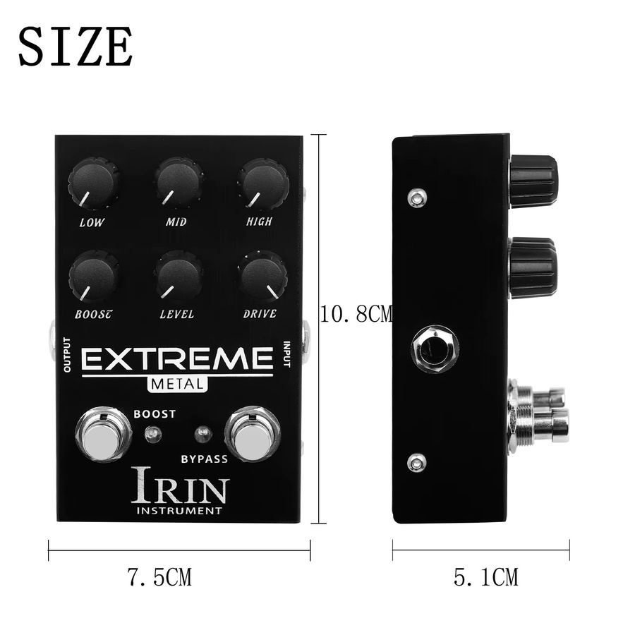 IRIN E-Gitarre Effektpedal mit Overdrive, Distortion und Delay - Bild 5